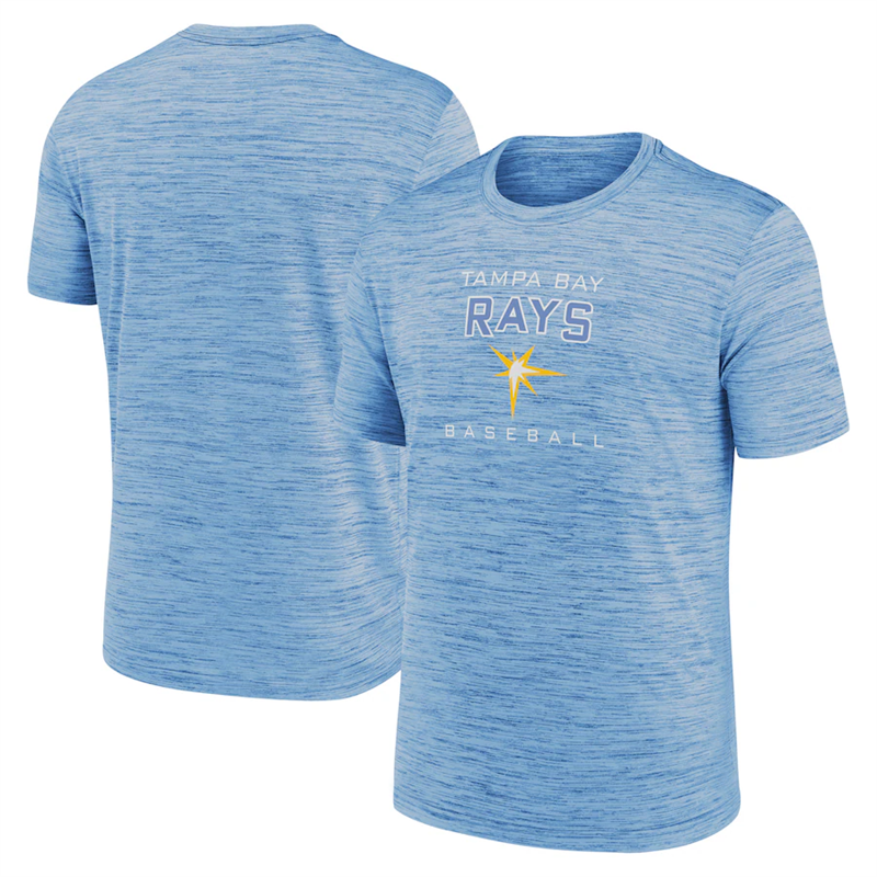 Men's Tampa Bay Rays Blue Velocity Practice Performance T-Shirt Men's Tampa Bay Rays Blue Velocity Practice Performance T-Shirt